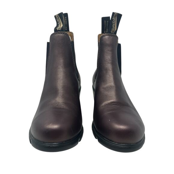 Blundstone Heeled Boots 1963 Chelsea Leather Copper Bronze Rose Gold Size US 10 - Picture 3 of 12